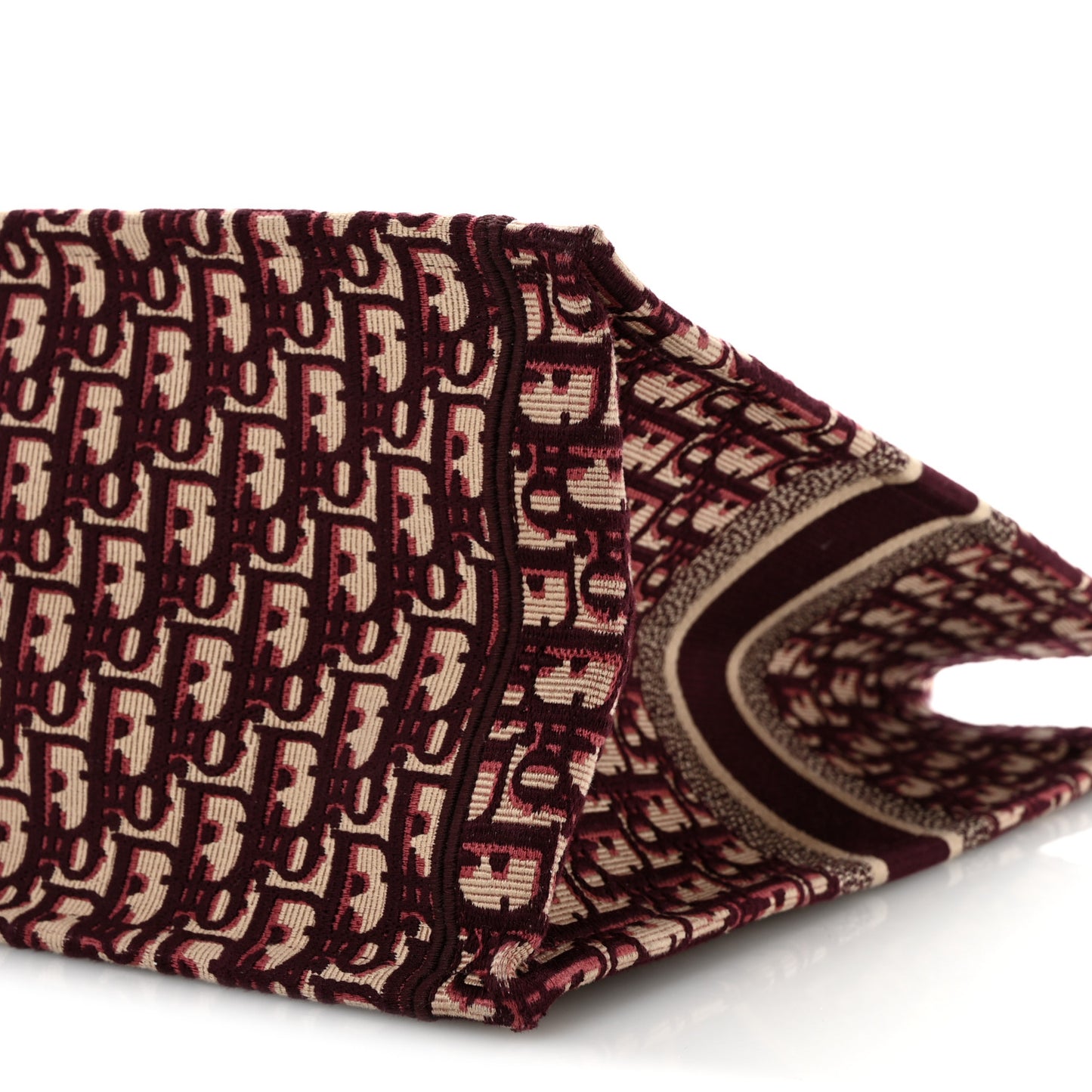 Oblique Large Book Tote Burgundy Multicolor