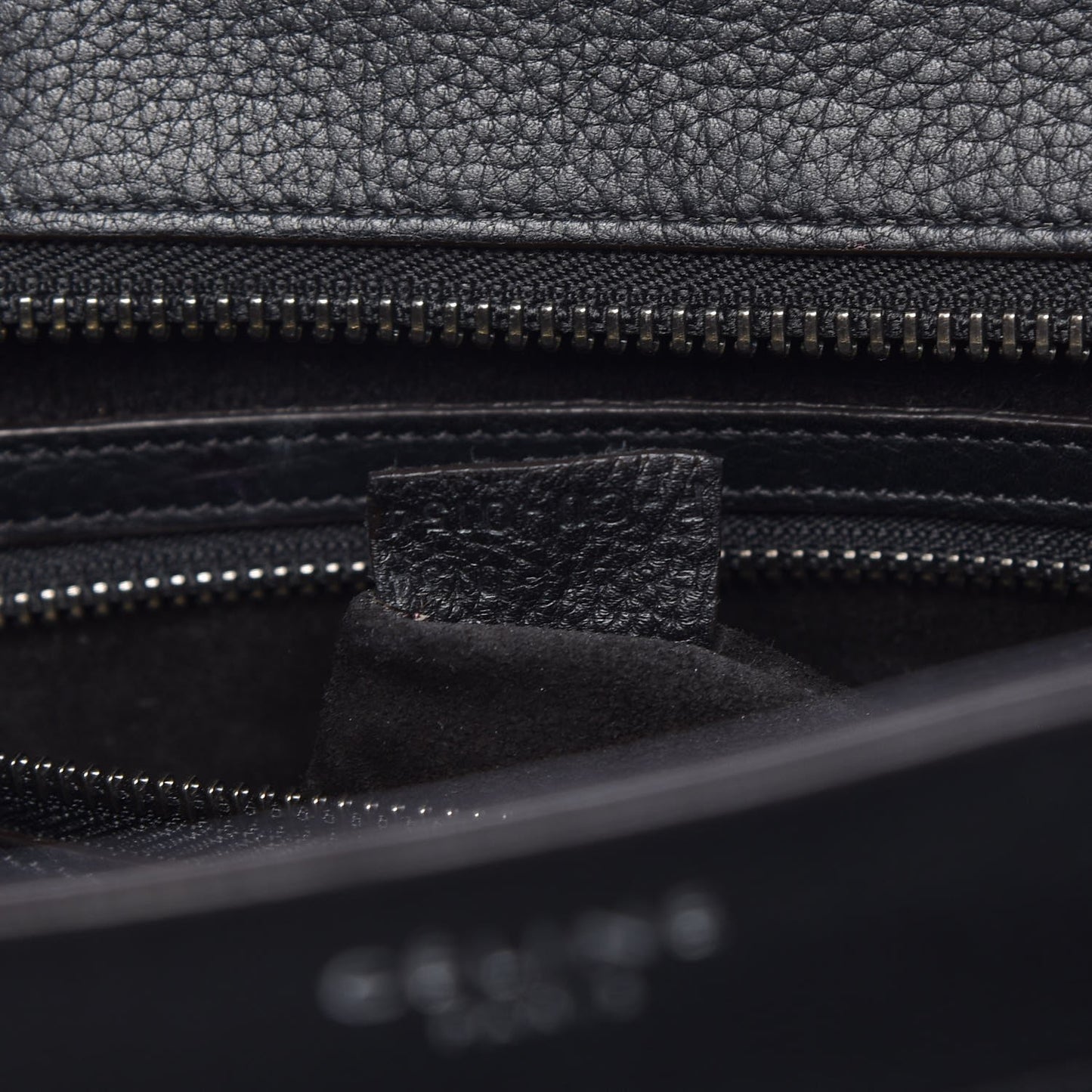 Drummed Calfskin Mini Luggage Black