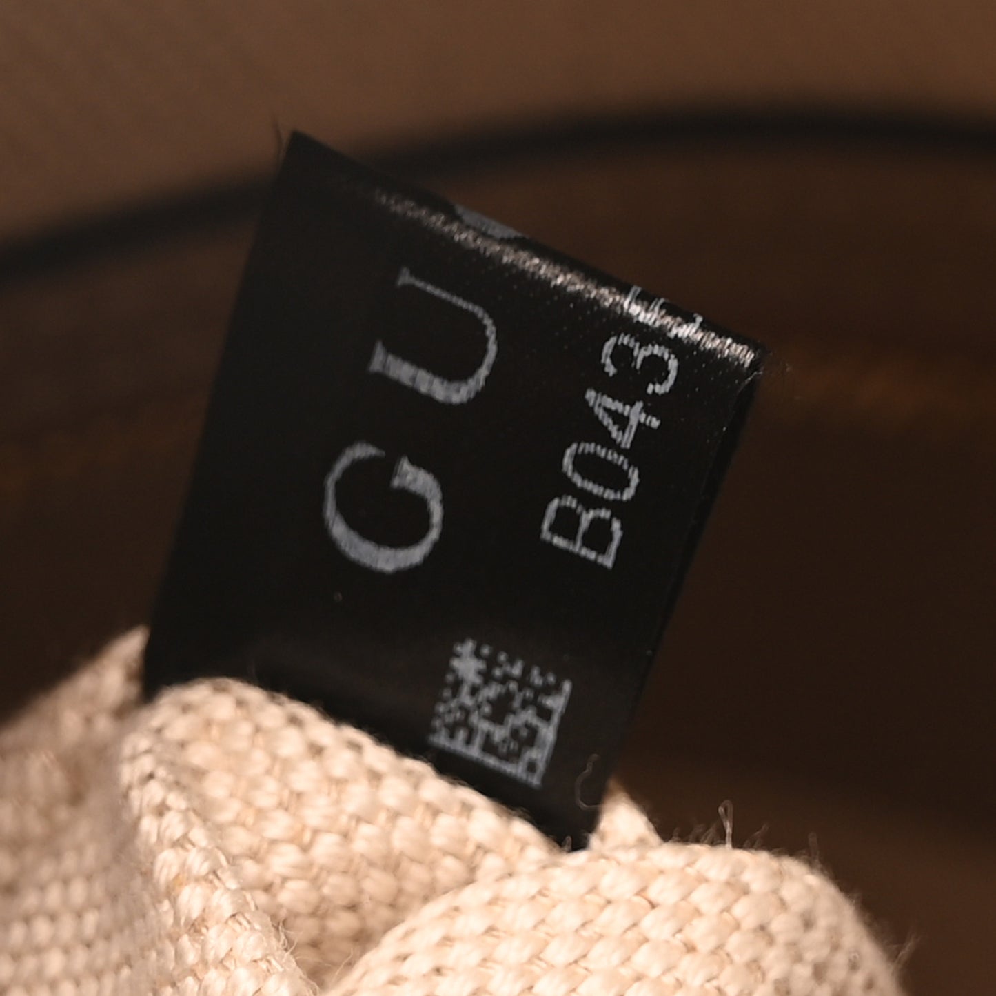 GG Grainy Calfskin Emblem Small Top Handle Bag Taupe