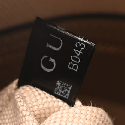 Gucci GG Grainy Calfskin Emblem Small Top Handle Bag Taupe 7 of 10