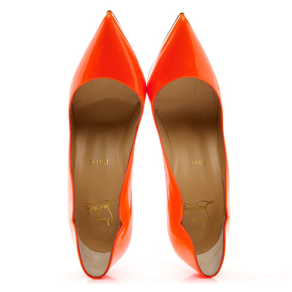 Christian Louboutin Patent Fluo Hot Chick 100 Pumps 37 Fizz 4 of 9