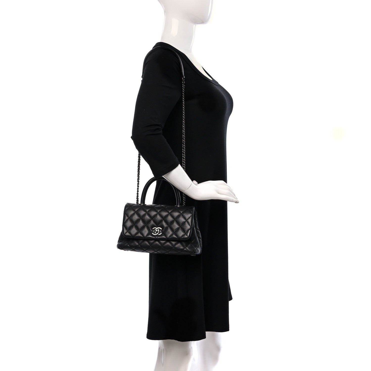 Chanel Caviar Quilted Mini Coco Handle Flap Black 2 of 9