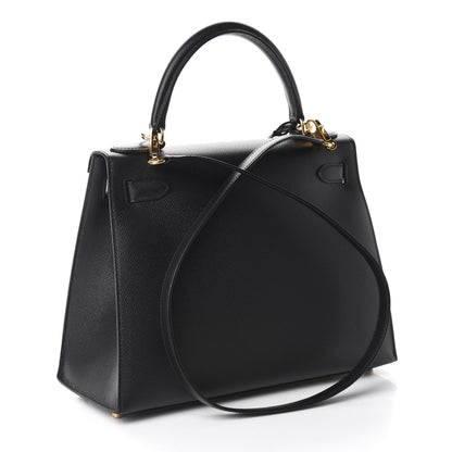 Hermes Epsom Kelly Sellier 28 Black 3 of 11