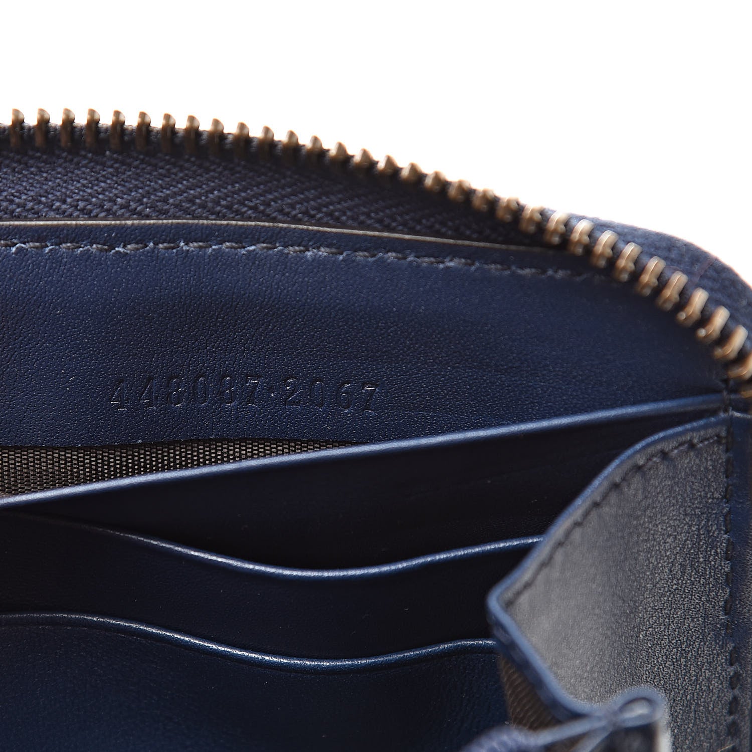 Gucci Calfskin Matelasse GucciGhost GG Marmont Zip Around Wallet Blue Agata Hibiscus Red 7 of 8