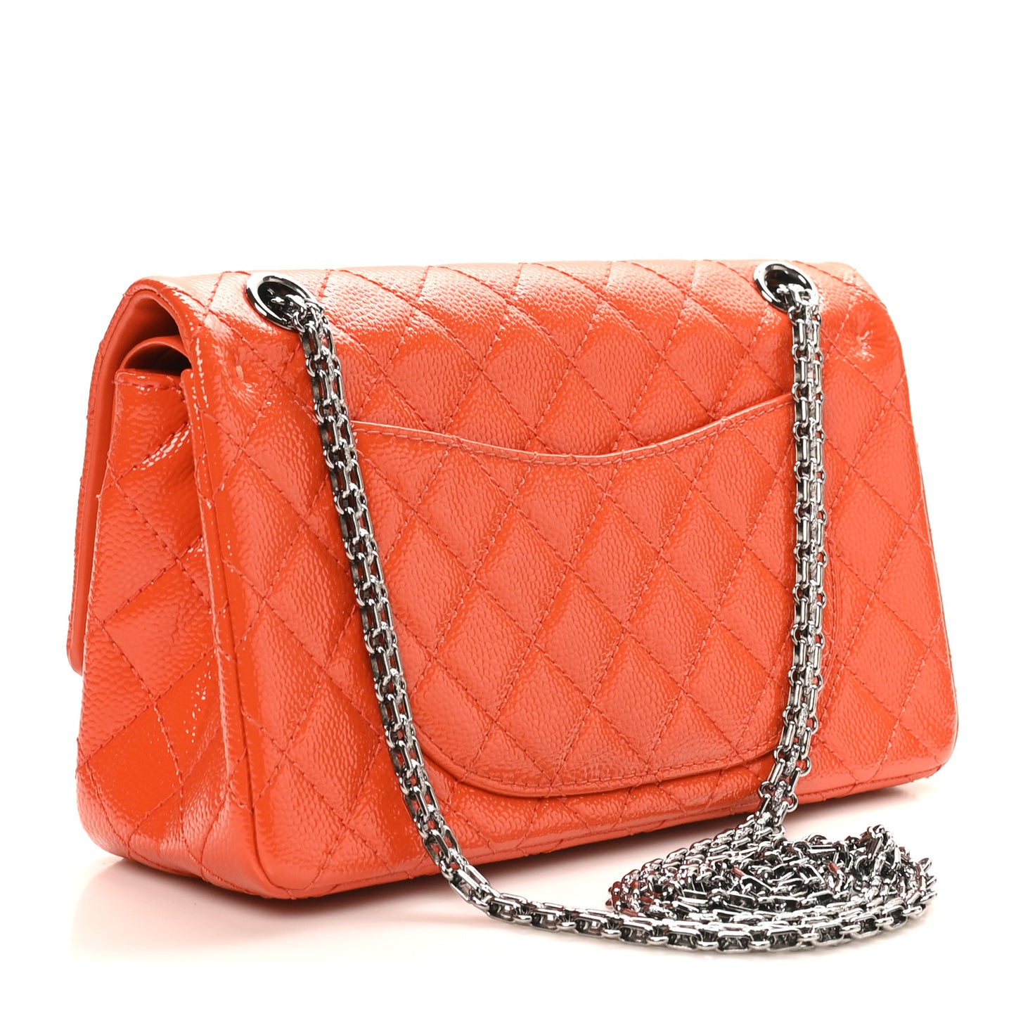 Patent Caviar Quilted 2.55 Reissue 225 Flap Orange