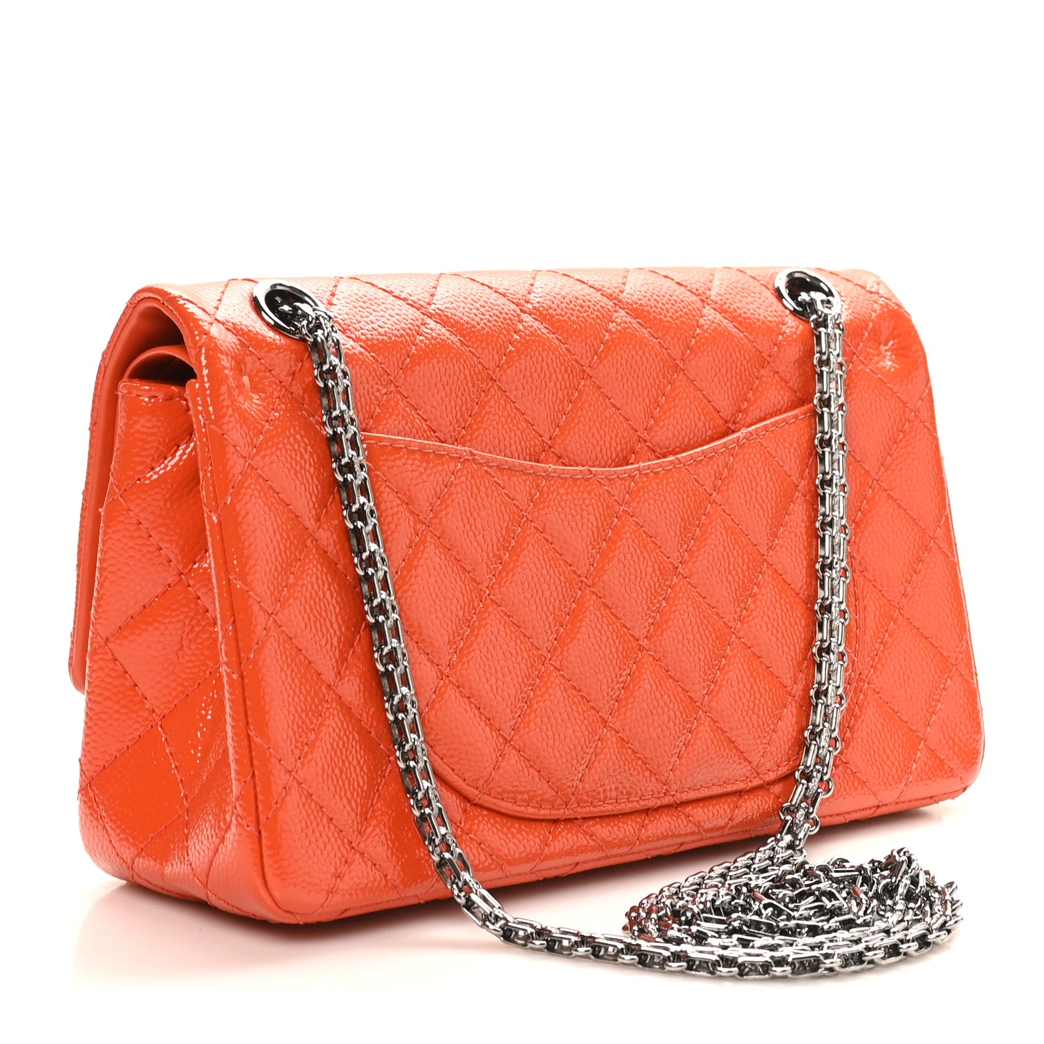 Chanel Patent Caviar Quilted 2.55 Reissue 225 Flap Orange 3 of 11