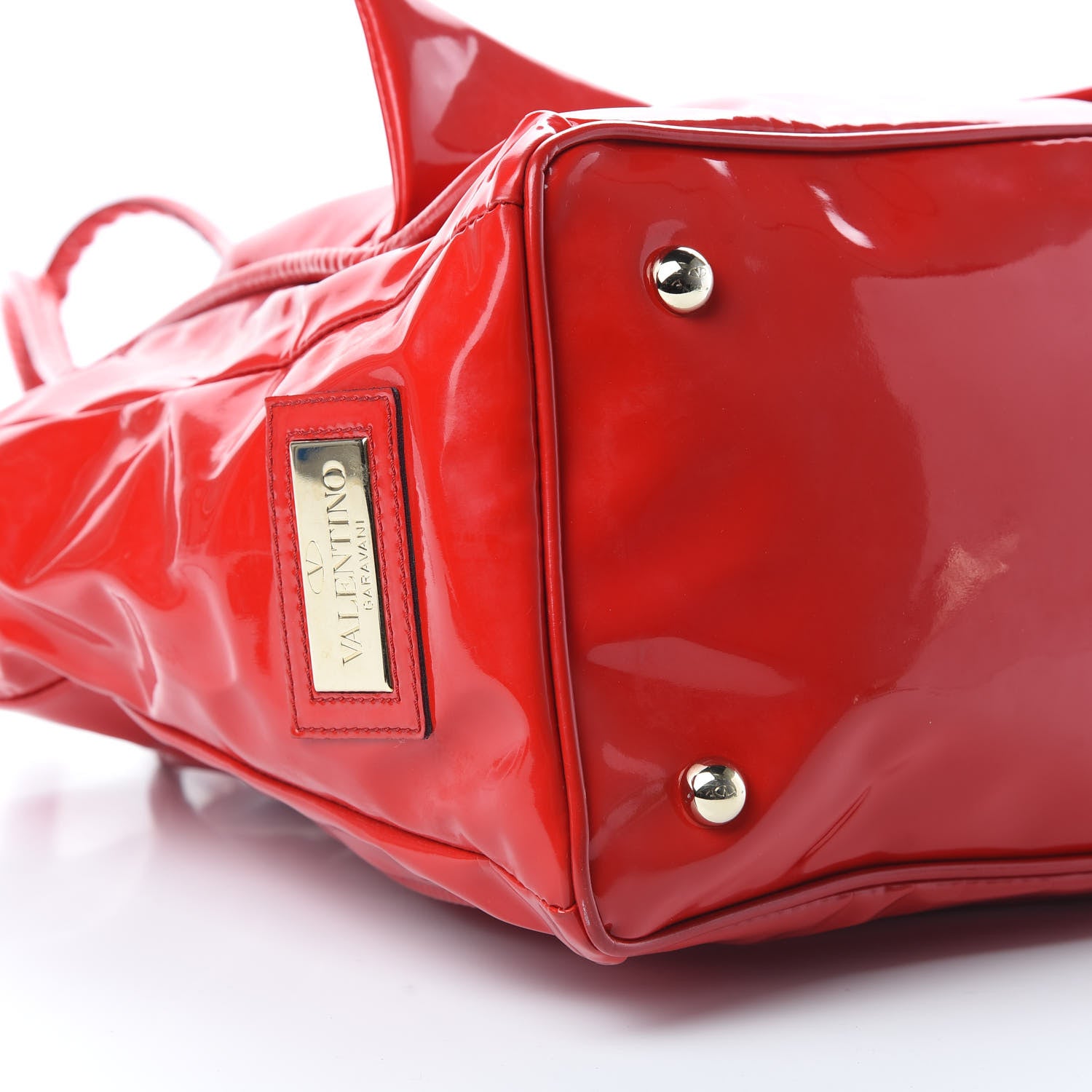 Valentino Garavani Patent Lacca Bow Tote Red 8 of 16