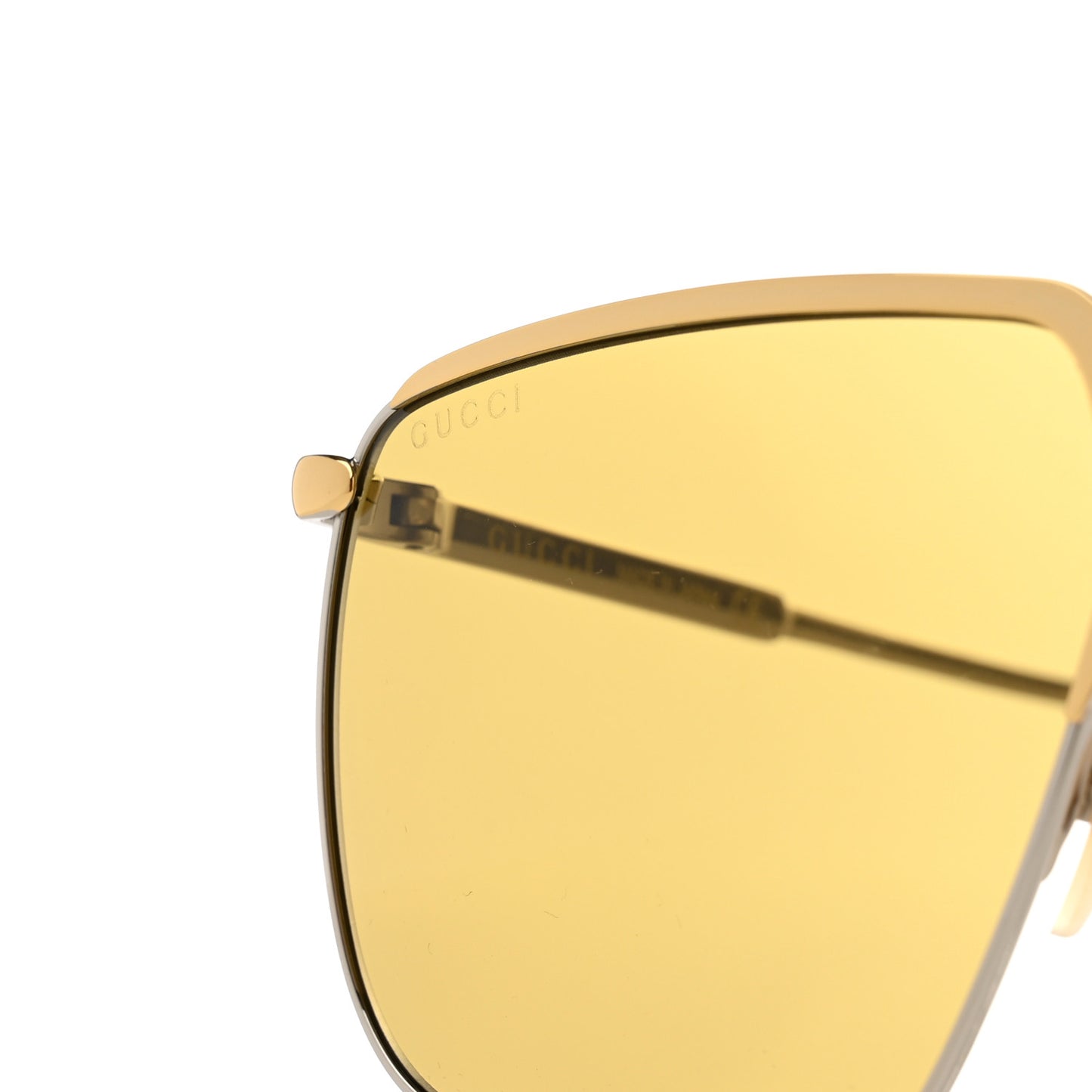 Metal Aviator Sunglasses GG0365S Silver Yellow