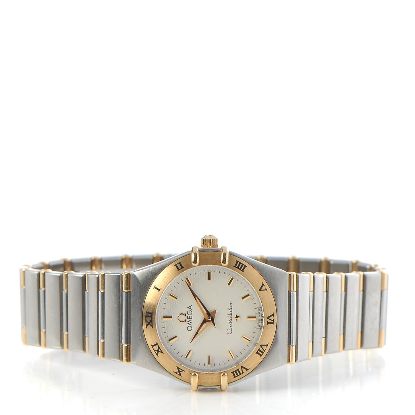 Stainless Steel 18K Yellow Gold 25mm Constellation Quartz Watch White 1272.30