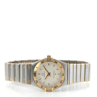 Omega Stainless Steel 18K Yellow Gold 25mm Constellation Quartz Watch White 1272.30 3 of 7