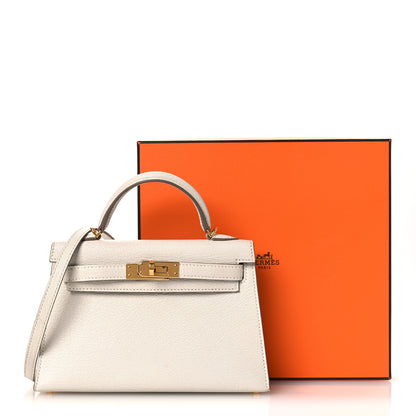 Hermes Chevre Mysore Mini Kelly Sellier 20 Mushroom 13 of 13