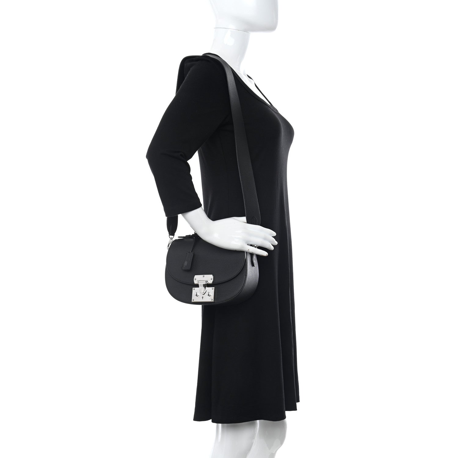 Moynat Taurillon Blush Flori PM Black 2 of 12