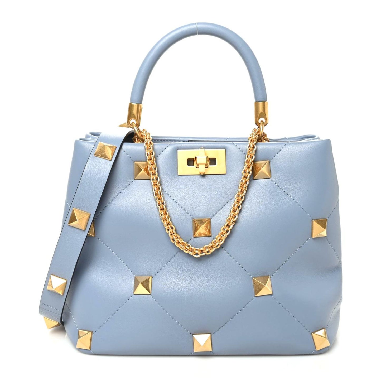 Nappa Roman Stud The Handle Bag Niagara