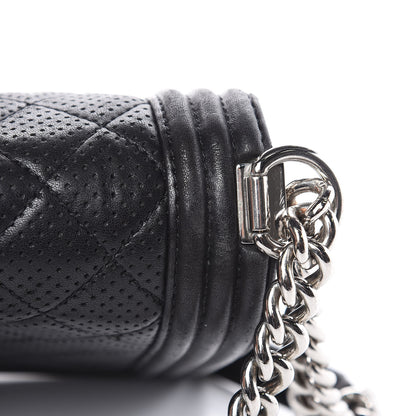 Chanel Perforated Lambskin Quilted New Medium Boy Flap Black 8 of 24
