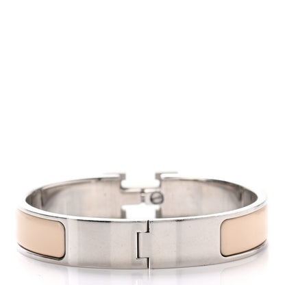 Hermes Narrow Enamel Clic Clac H Bracelet PM Beige Nacre 3 of 5
