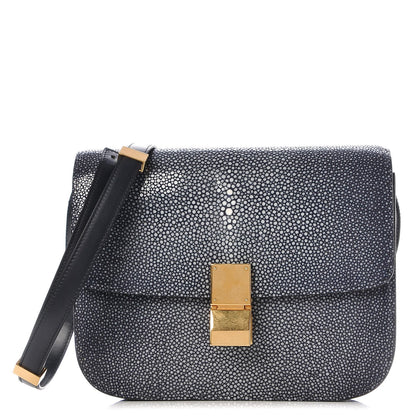 Celine Stingray Medium Classic Box Flap Bag Navy 1 of 7