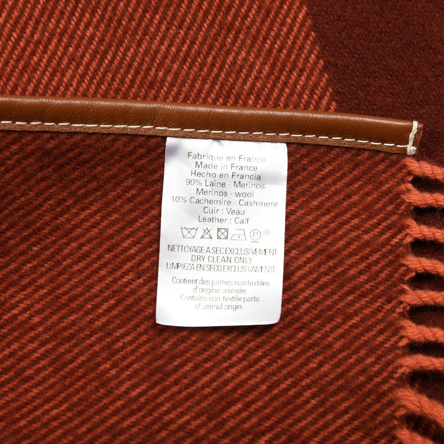 Merino Wool Cashmere Rocabar Poncho Rouge H