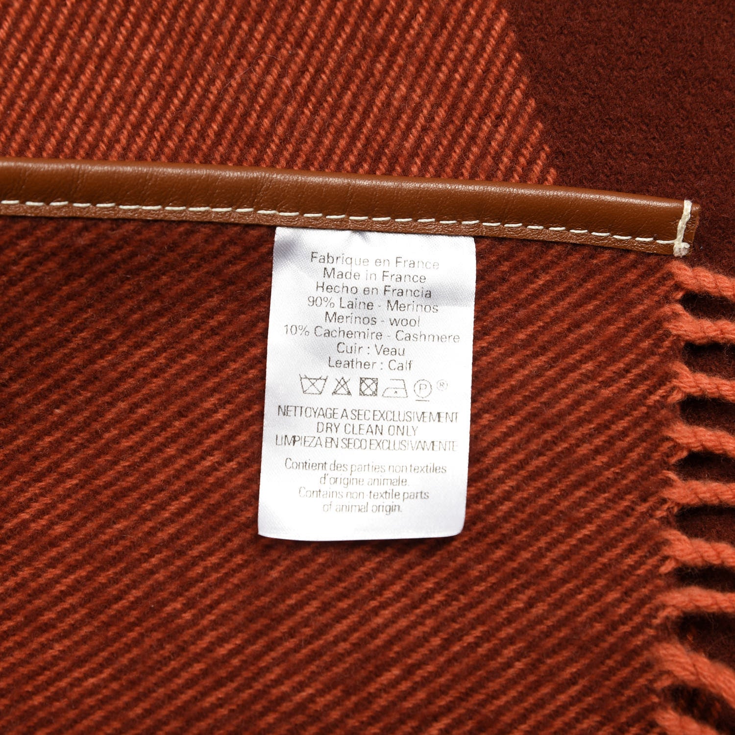 Hermes Merino Wool Cashmere Rocabar Poncho Rouge H 3 of 3