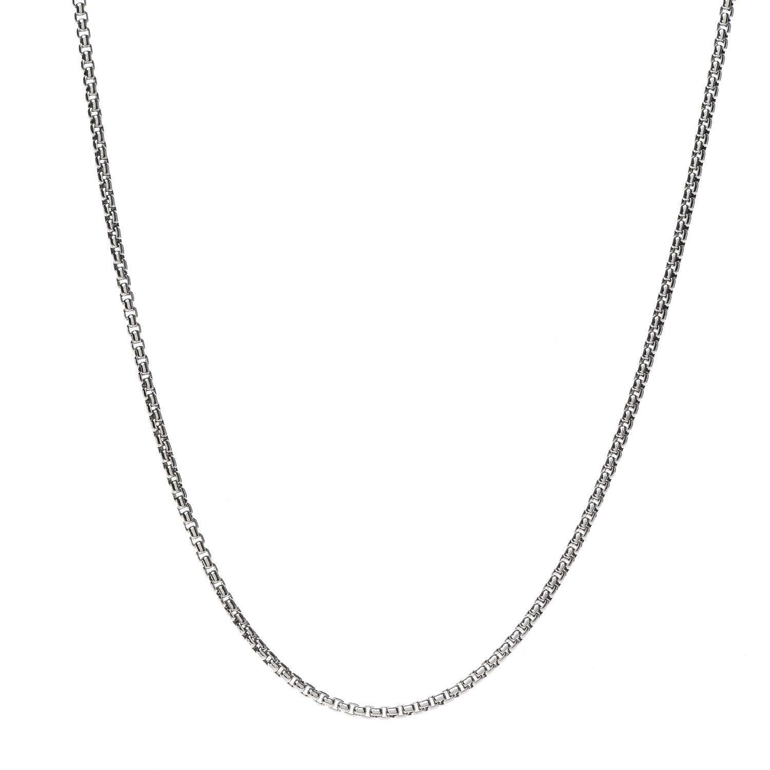 David Yurman Sterling Silver 14K Yellow Gold 1.7mm Baby Box Chain Necklace 15" 1 of 4