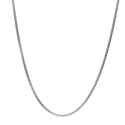 David Yurman Sterling Silver 14K Yellow Gold 1.7mm Baby Box Chain Necklace 15" 1 of 4