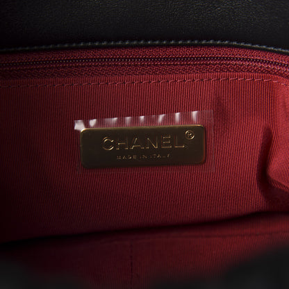 Chanel Shearling Sheepskin Large 19 Flap Black 8 of 11