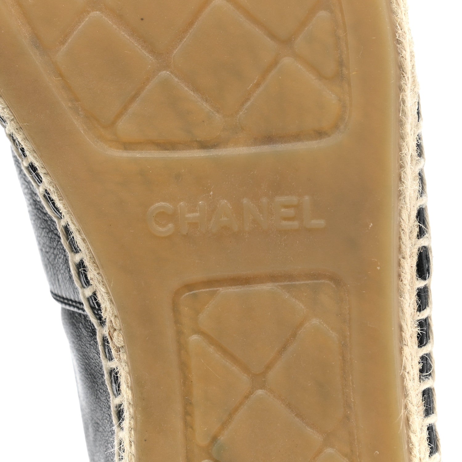 Chanel Calfskin Chain CC Espadrilles 41 Black 6 of 9
