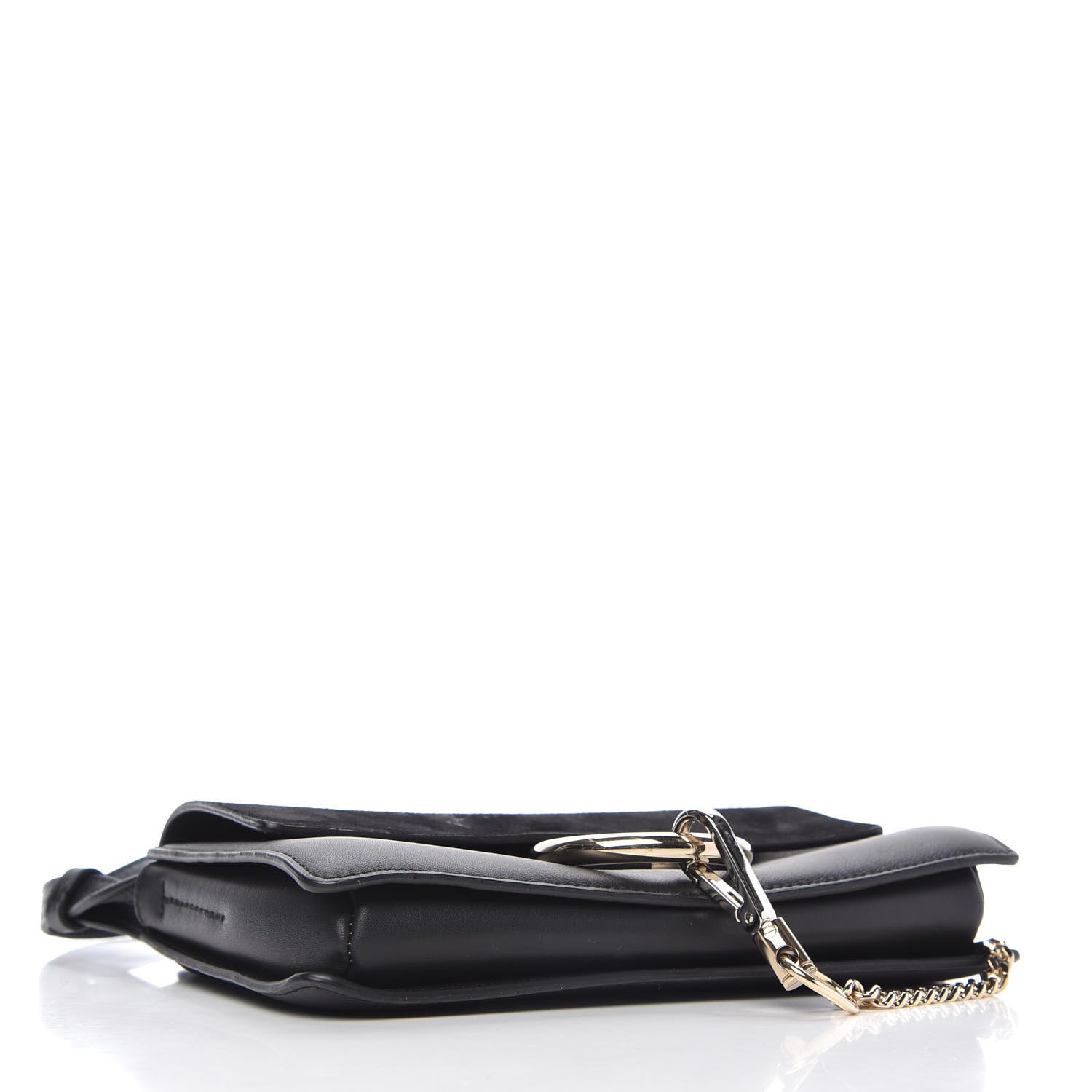 Chloe Suede Calfskin Small Faye Shoulder Bag Black 4 of 10