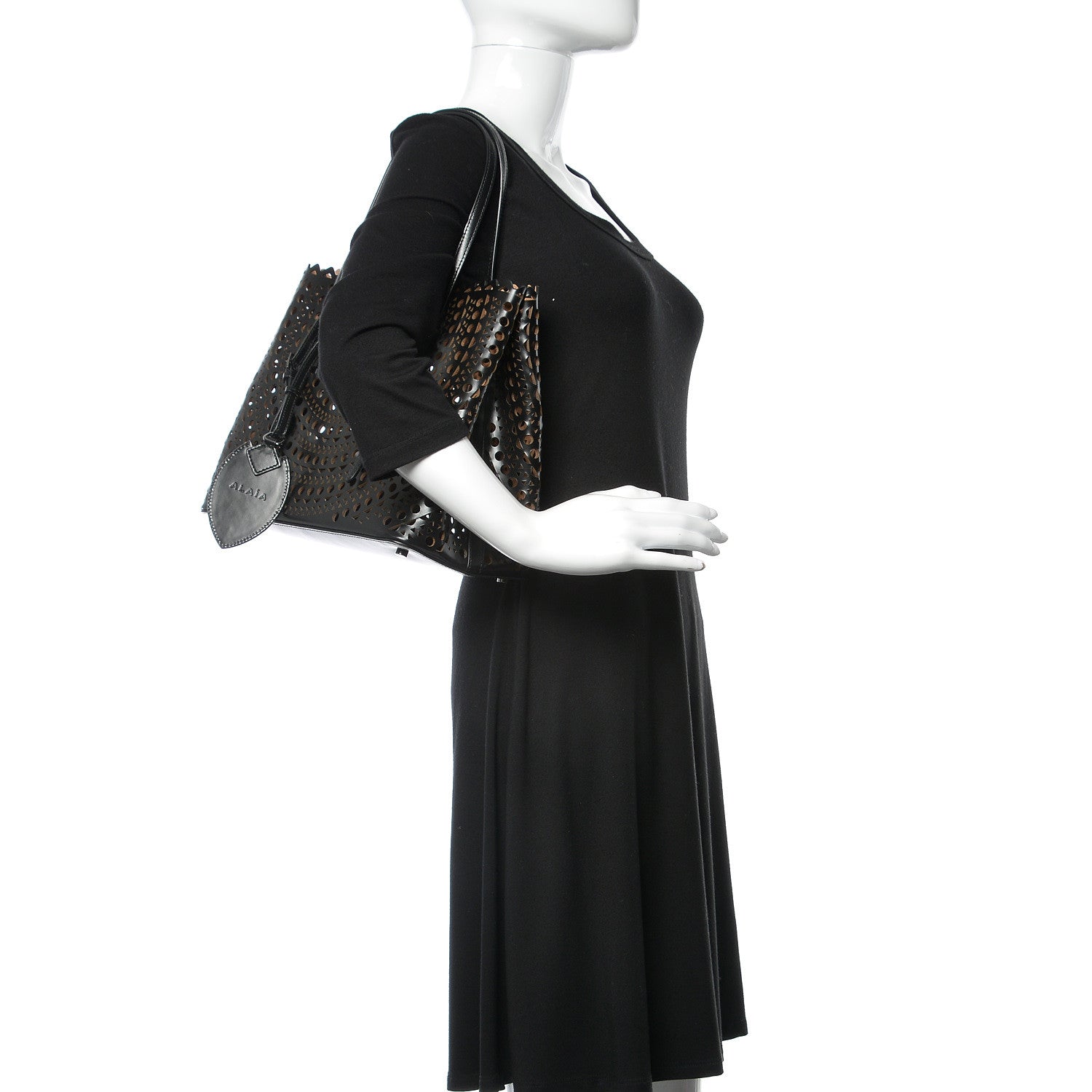 Alaia Calfskin Vienne Mina 32 Bag Nuit Noir 2 of 11