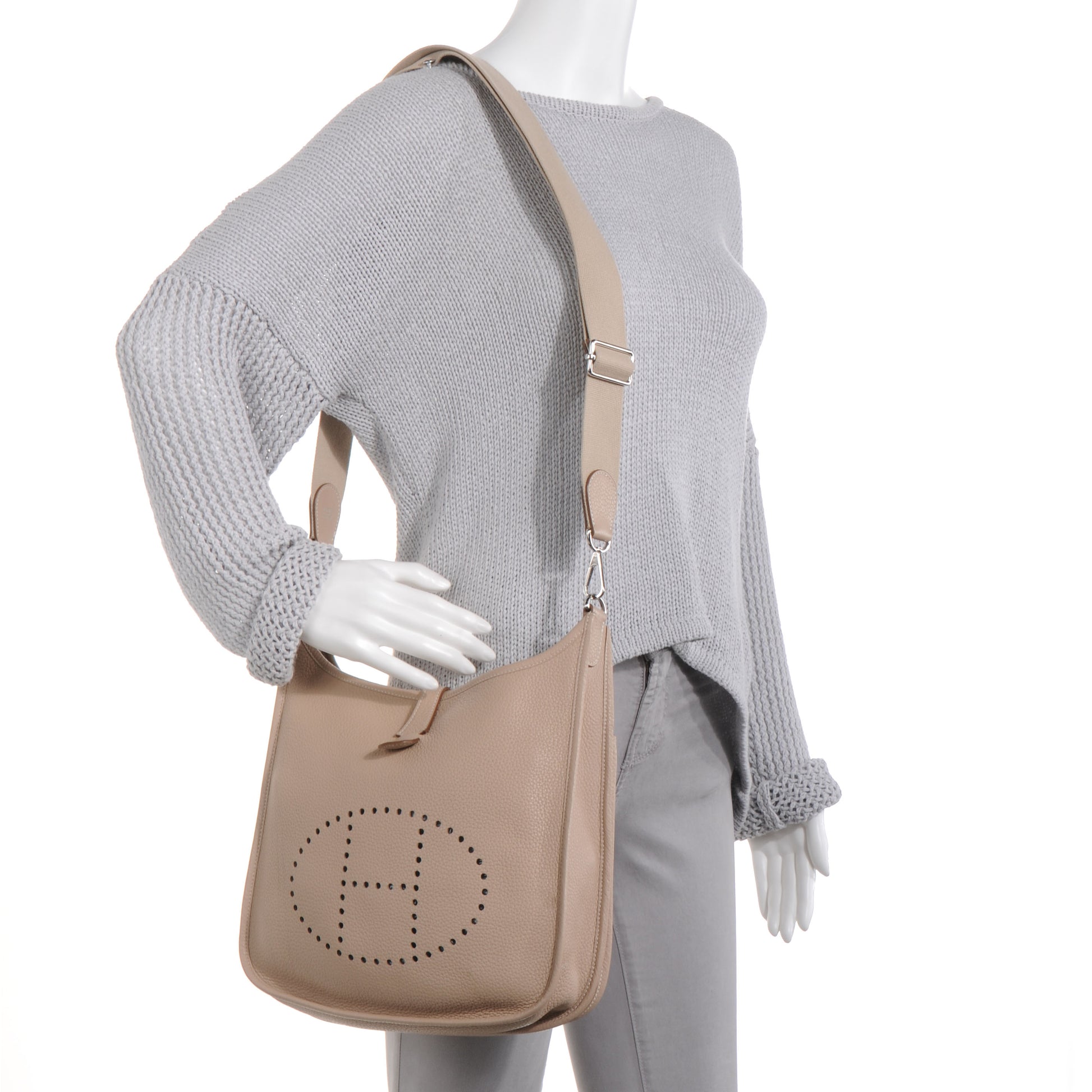 Hermes Taurillon Clemence Evelyne PM III Argile 2 of 8