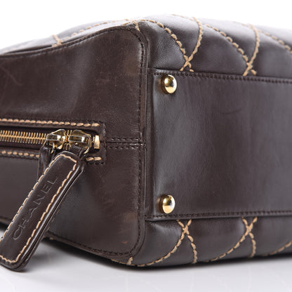 Chanel Calfskin Wild Stitch Top Handle Bag Brown 13 of 19