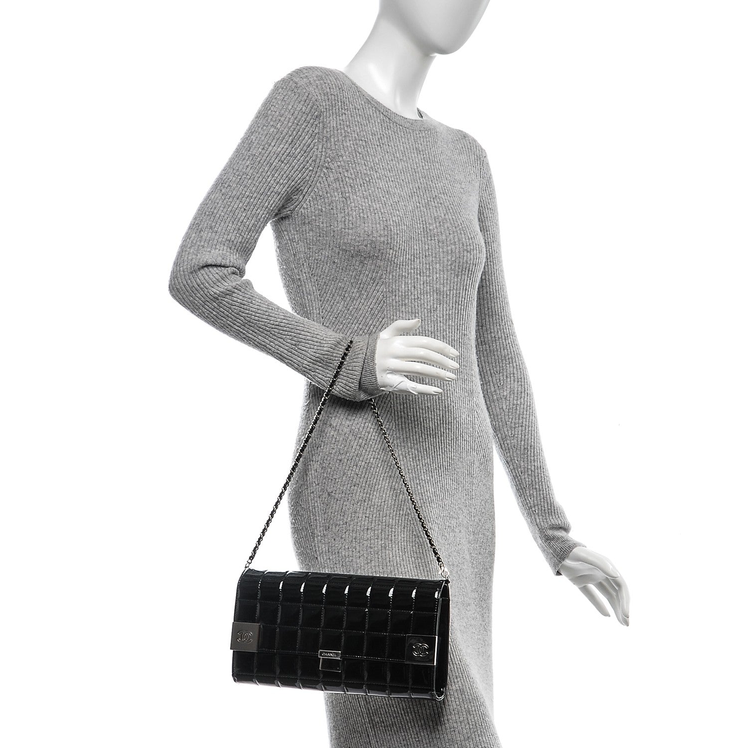 Chanel Patent Chocolate Bar Flap Black 3 of 8