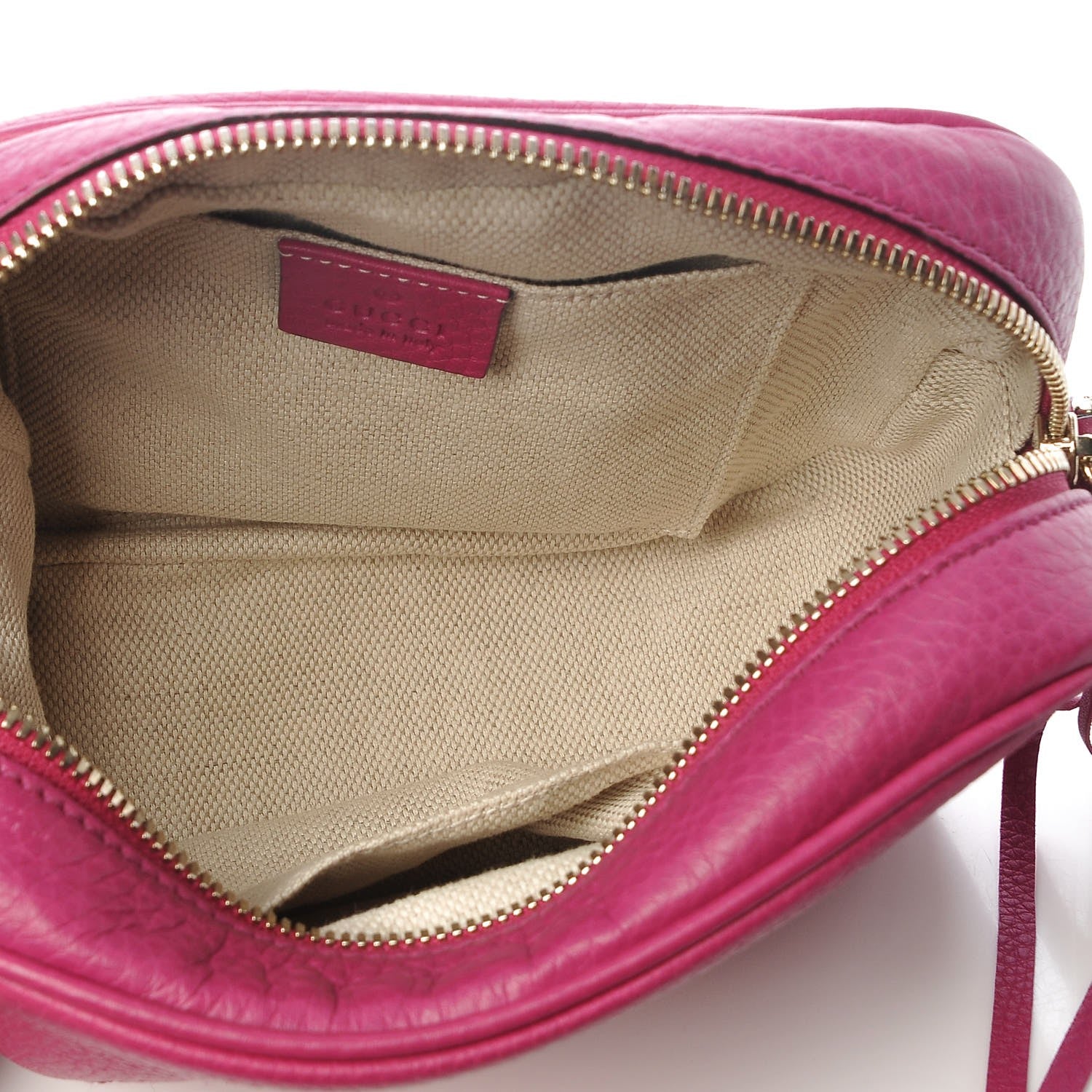 Gucci Pebbled Calfskin Small Soho Disco Bag Bright Bougainvillea 5 of 8