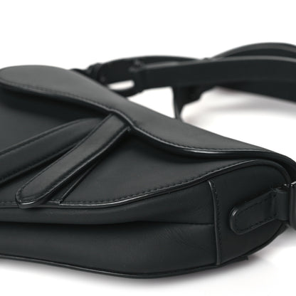 Christian Dior Ultra Matte Calfskin Mini Saddle Bag With Strap Black 10 of 10