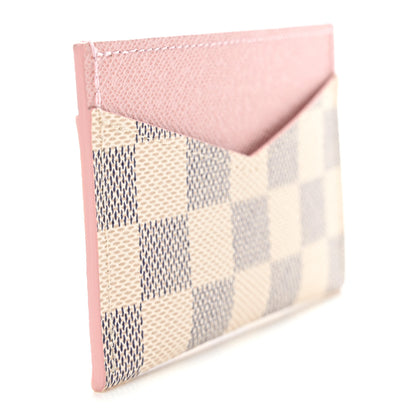 Louis Vuitton Damier Azur Daily Card Holder Rose Ballerine 3 of 7