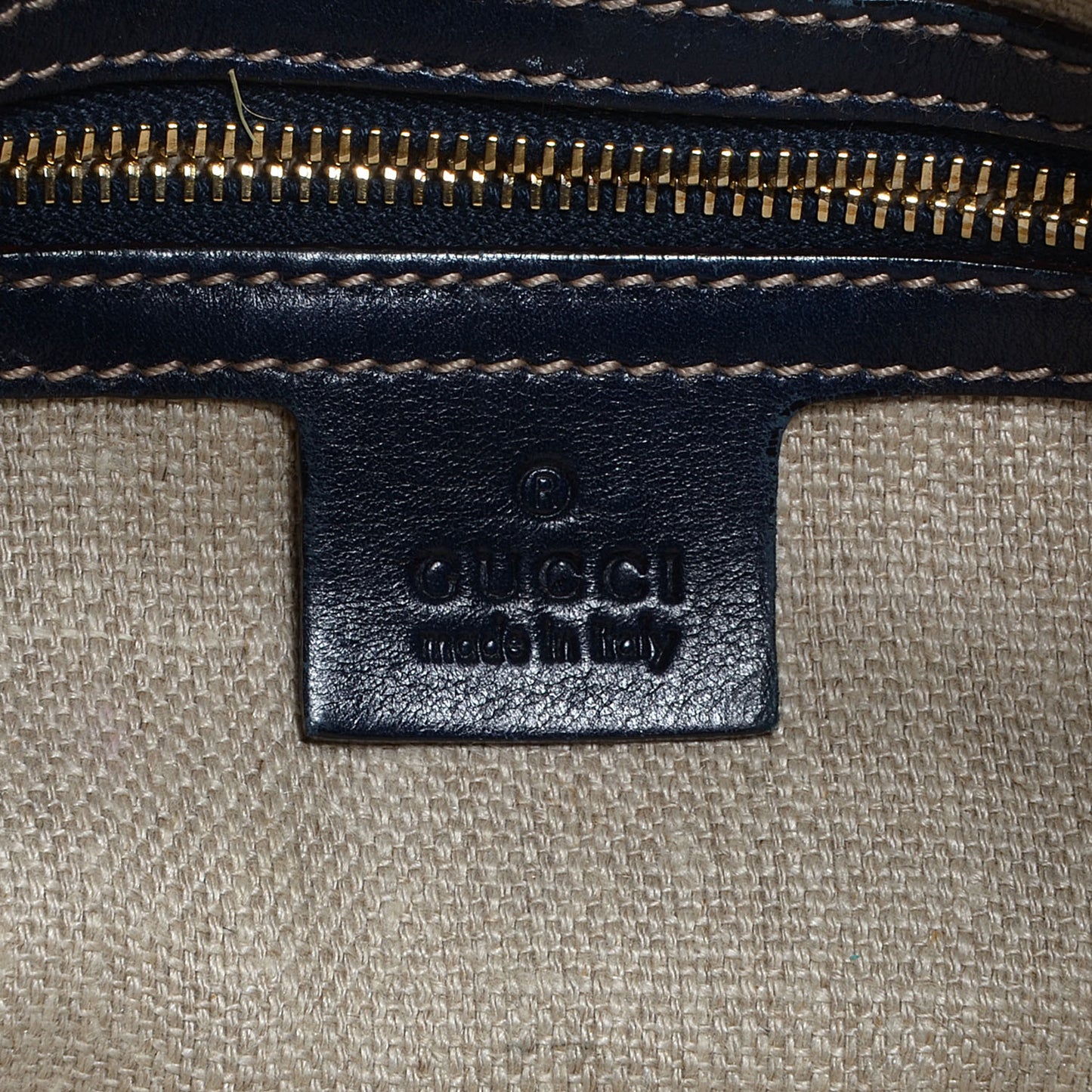 Calfskin Web Medium Jackie O Bouvier Hobo Navy