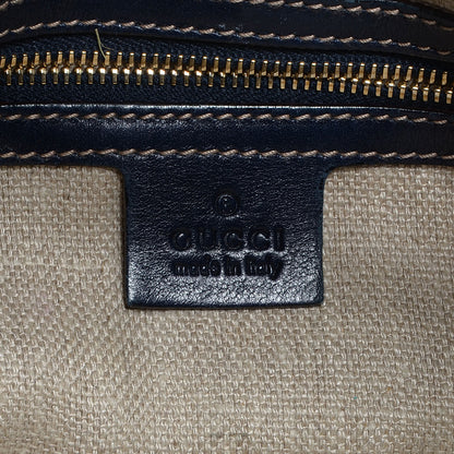 Gucci Calfskin Web Medium Jackie O Bouvier Hobo Navy 6 of 8