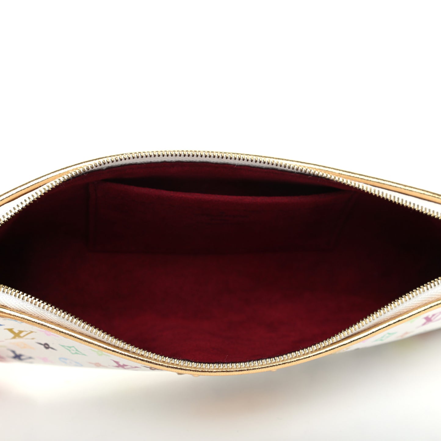 Monogram Multicolor Kate Clutch White