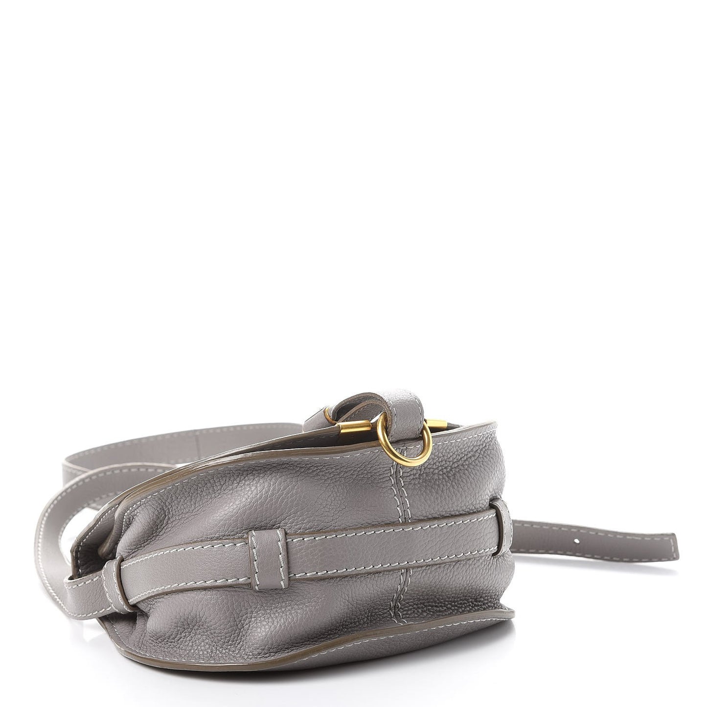 Calfskin Mini Marcie Round Crossbody Bag Cashmere Grey