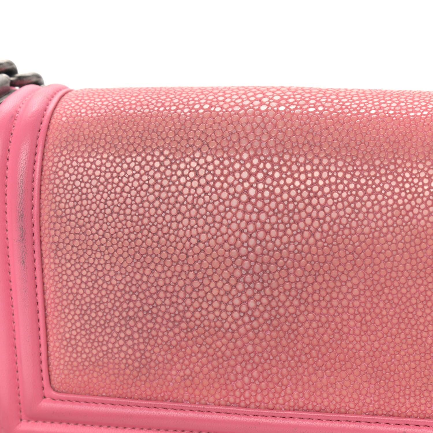 Chanel Galuchat Stingray Small Boy Flap Pink 13 of 13