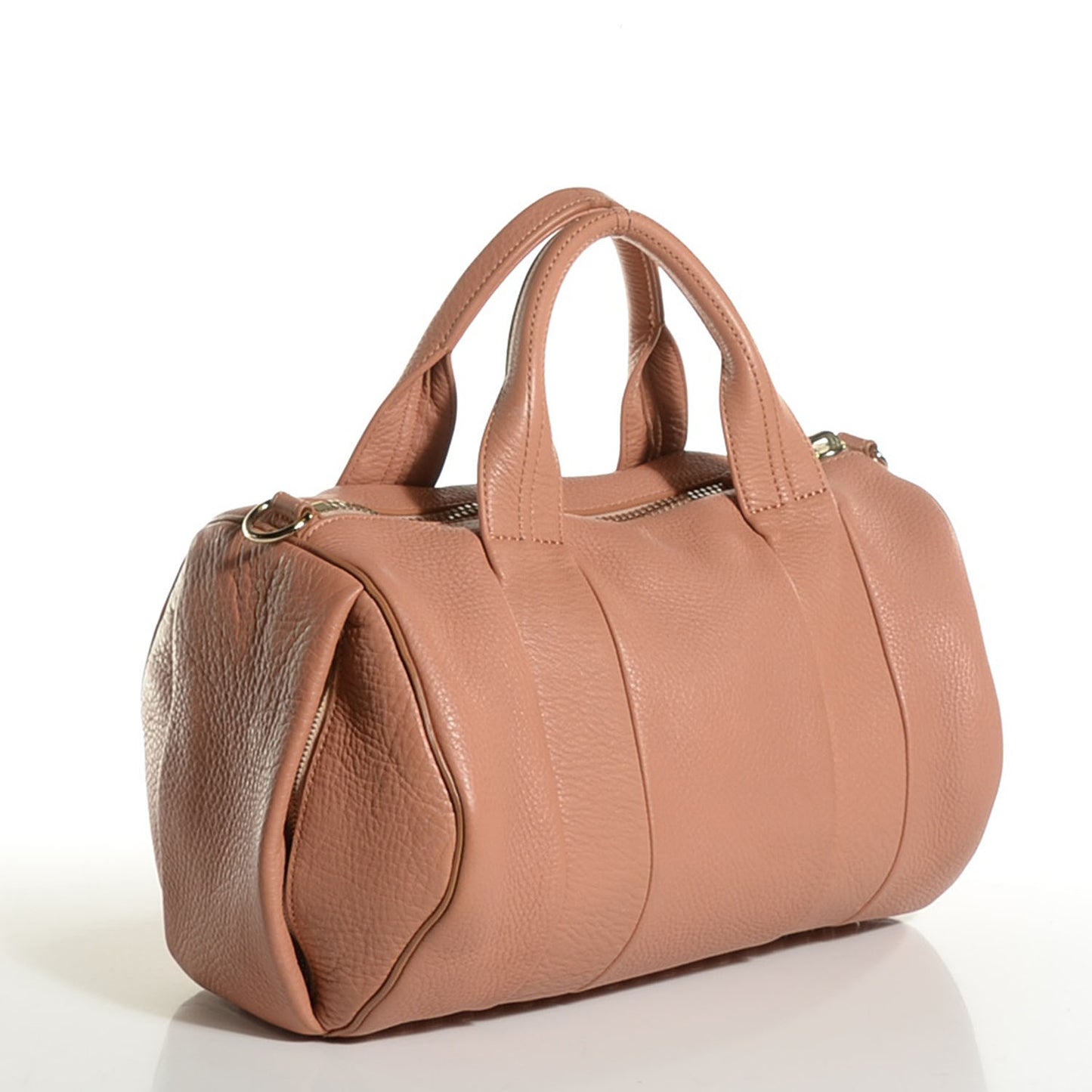 Pebbled Calfskin Rocco Tan Pale Gold Hardware