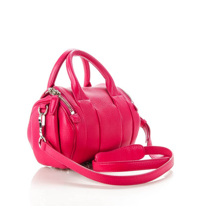 Alexander Wang Pebbled Lambskin Mini Rockie Fuchsia Rhodium Hardware 3 of 6