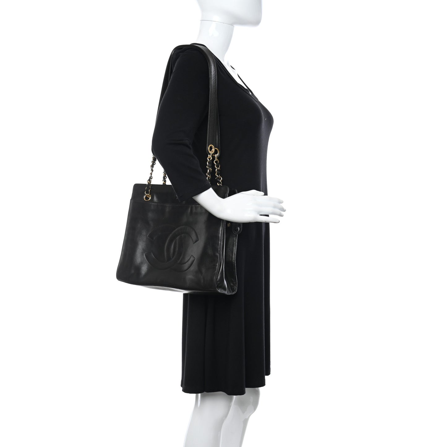 Lambskin CC Shoulder Bag Black