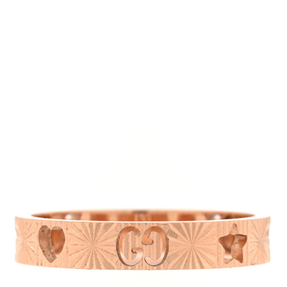 Gucci 18K Rose Gold Icon Heart Band Ring 60 9 1 of 6