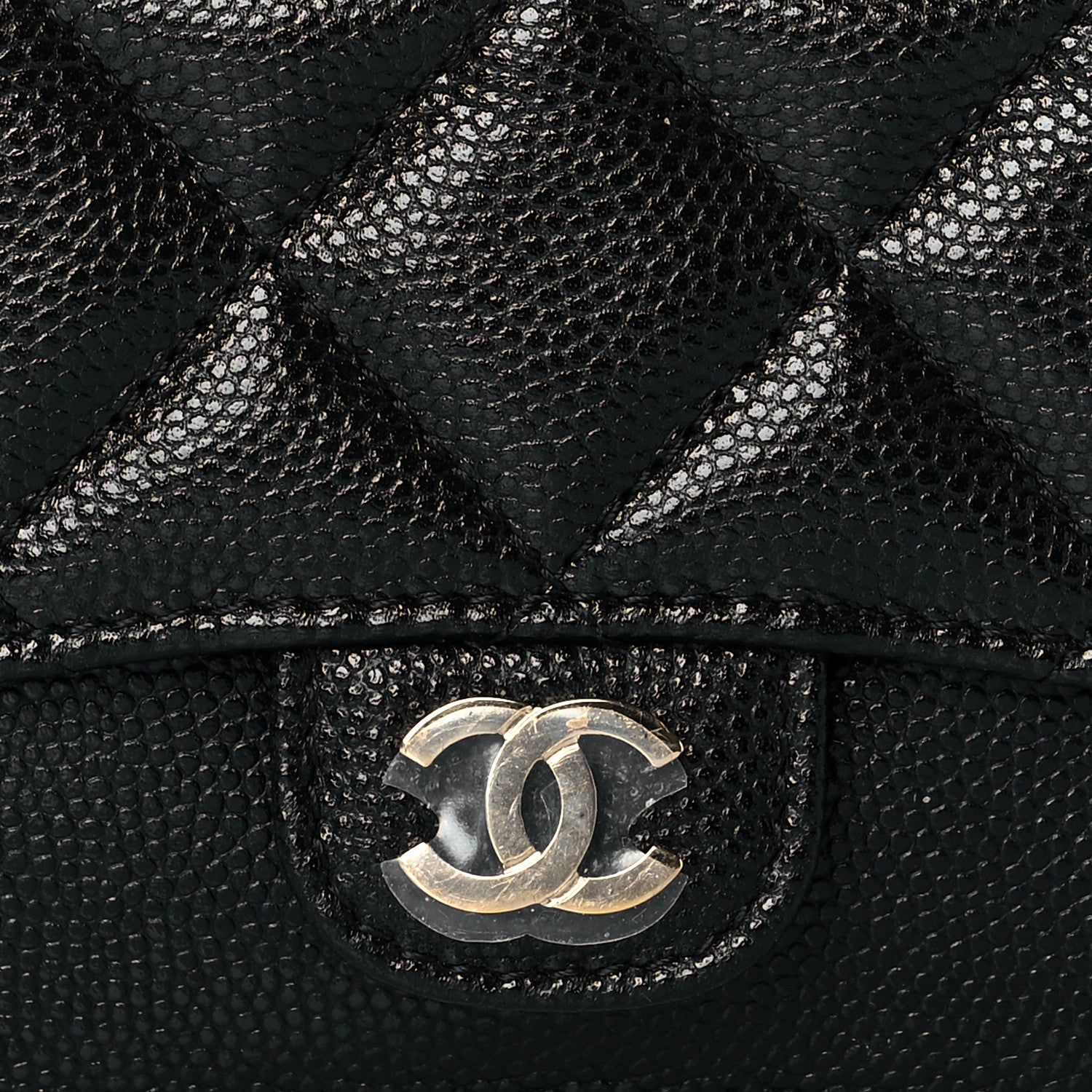 Chanel Caviar Quilted Flap Zip Card Holder Black 8 of 9