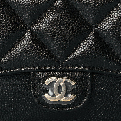 Chanel Caviar Quilted Flap Zip Card Holder Black 8 of 9