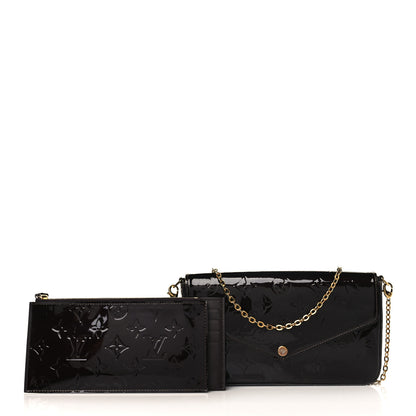 Louis Vuitton Vernis Pochette Felicie Chain Wallet Amarante 1 of 11