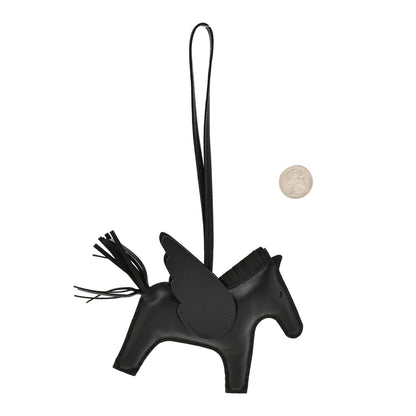Hermes Milo Lambskin Grigri Rodeo Pegase Horse Bag Charm GM So Black 2 of 5