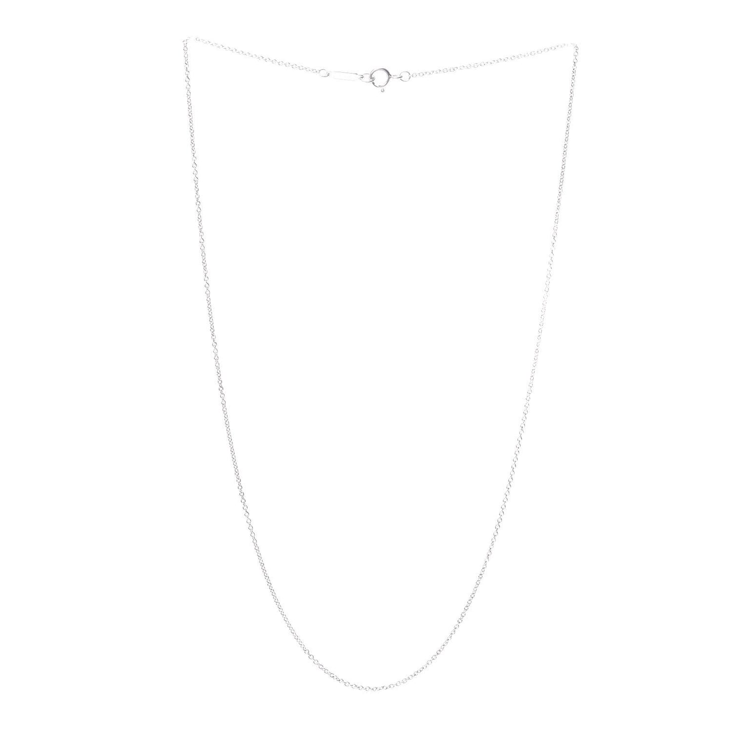 18K White Gold Chain Necklace 16"