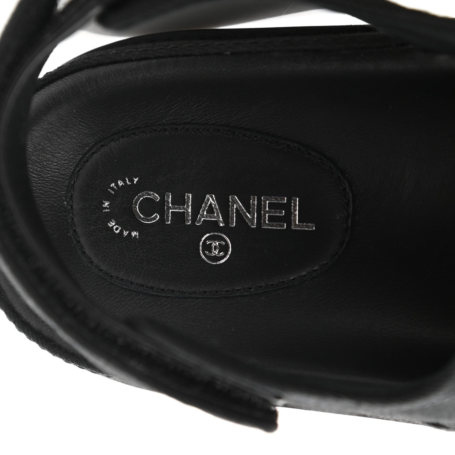 Chanel Mixed Fibers Velcro Dad Sandals 41 Black 7 of 9