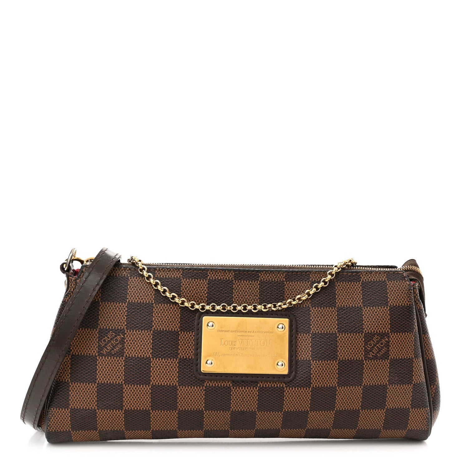 Louis Vuitton Damier Ebene Eva Clutch 1 of 12